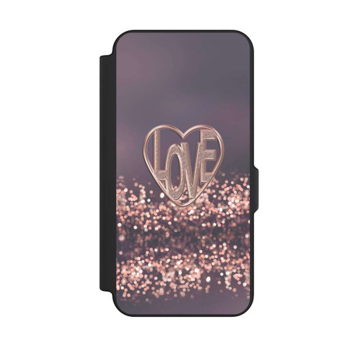 Samsung Galaxy S25 FE NIVOflip LOVE Rose Pailleté