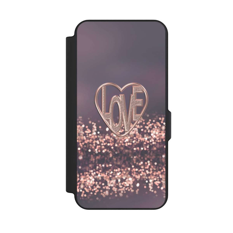 Galaxy S25 FE NIVOflip LOVE Rose Pailleté