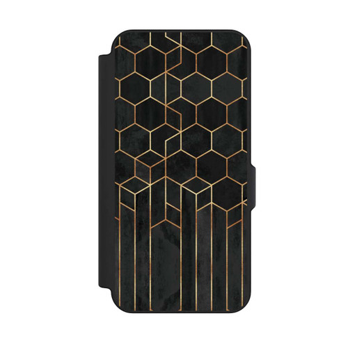 Samsung Galaxy S25 FE NIVOflip Schwarze Sechsecke