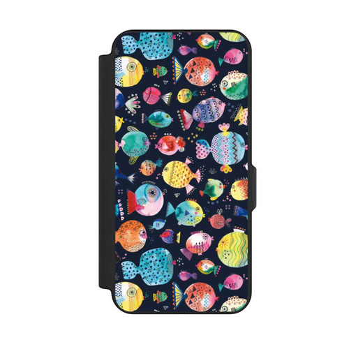 Samsung Galaxy S25 FE NIVOflip Plage Puffer poissons Enfant Marine
