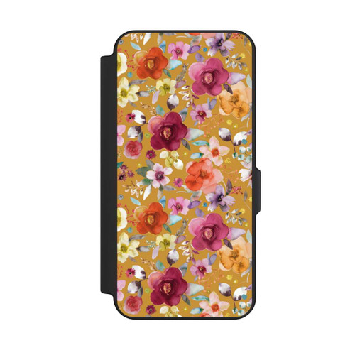 Samsung Galaxy S25 FE NIVOflip Bouquets de fleurs printanières moutarde