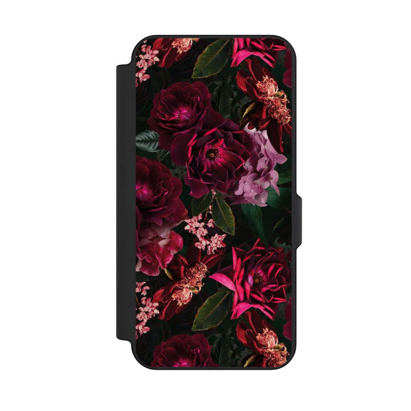 Galaxy S25 FE NIVOflip Fleurs rouge foncé et roses