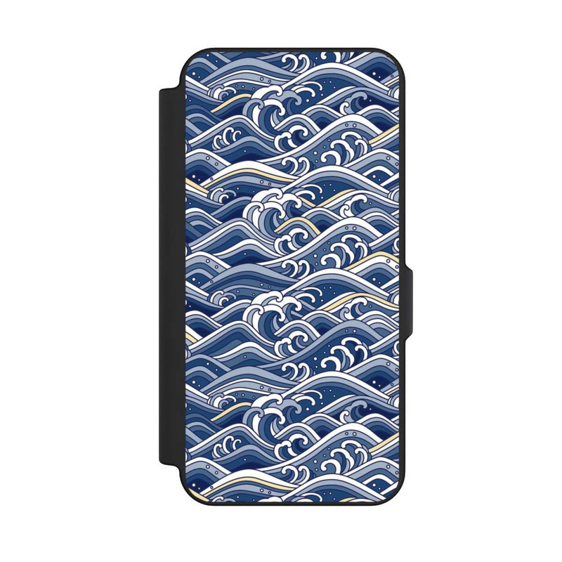 Galaxy S25 FE NIVOflip Vagues bleues kanagawa