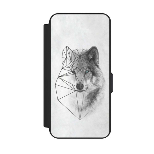 Samsung Galaxy S25 FE NIVOflip Polygonaler Wolf