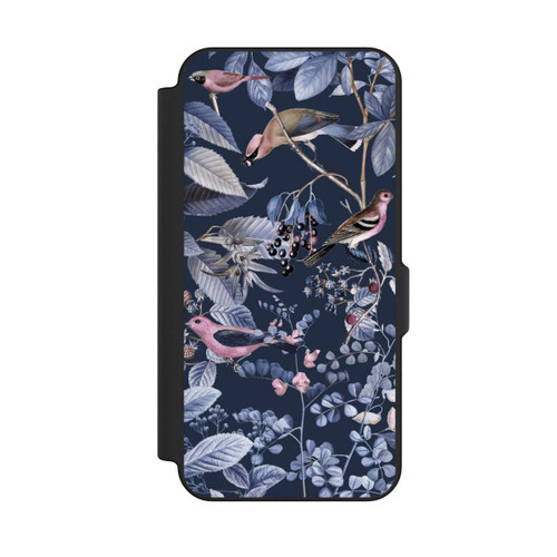 Samsung Galaxy S25 FE NIVOflip Oiseaux et Baies Bleu