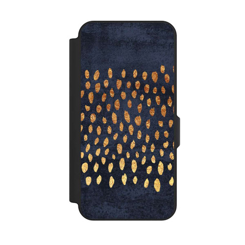 Samsung Galaxy S25 FE NIVOflip Muster Gold und Marine