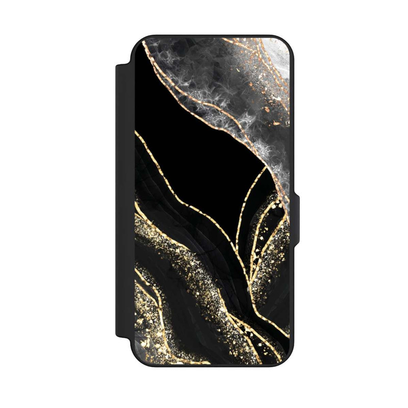 Galaxy S25 FE NIVOflip Marbre Sombre Or