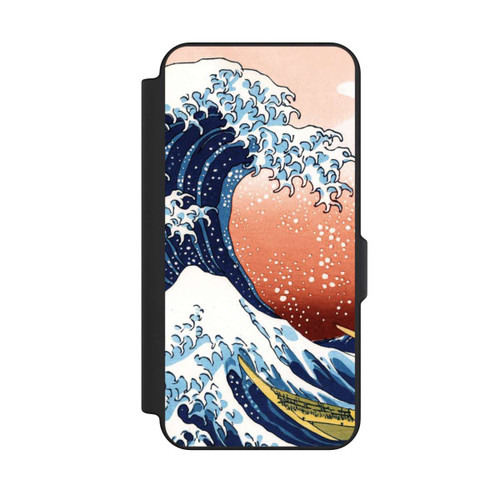 Samsung Galaxy S25 FE NIVOflip La Grande Vague de Kanagawa Rouge