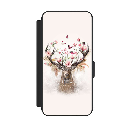 Samsung Galaxy S25 FE NIVOflip Hirsch Blumen Geweih