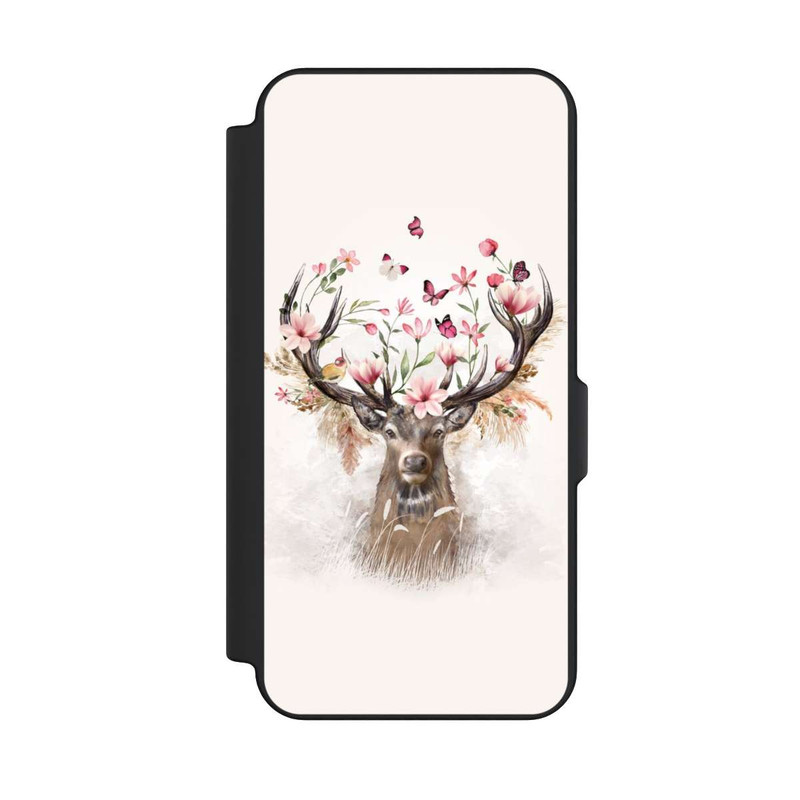 Galaxy S25 FE NIVOflip Hirsch Blumen Geweih