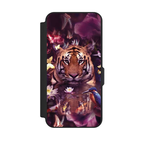 Samsung Galaxy S25 FE NIVOflip Tiger Blumenrahmen