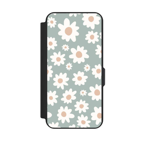 Samsung Galaxy S25 FE NIVOflip Gänseblümchen Muster grün