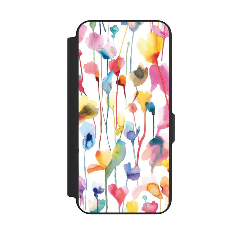 Galaxy S25 FE NIVOflip Aquarell Wildblumen bunt