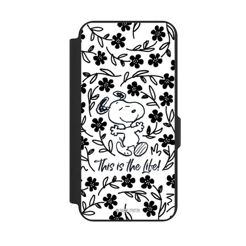 Samsung Galaxy S25 FE NIVOflip Snoopy schwarz und weiß This Is The Life