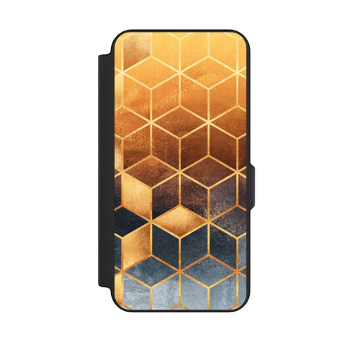 Samsung Galaxy S25 FE NIVOflip Würfel goldener Farbverlauf