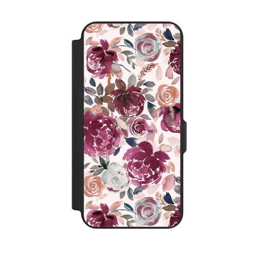 Samsung Galaxy S25 FE NIVOflip Herbstpfingstrosen und Rosen in Rosa