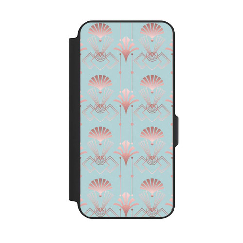Samsung Galaxy S25 FE NIVOflip Art Deco Rose Gold Elegance Blue
