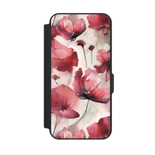 Samsung Galaxy S25 FE NIVOflip Wilde Mohnblumen Aquarell mit KI