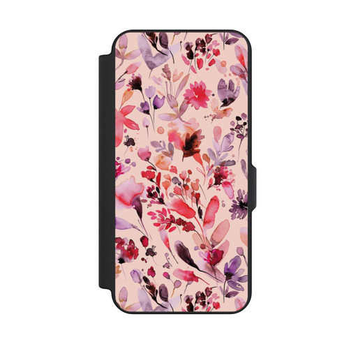 Samsung Galaxy S25 FE NIVOflip Künstlerische Blumen Viva Magenta