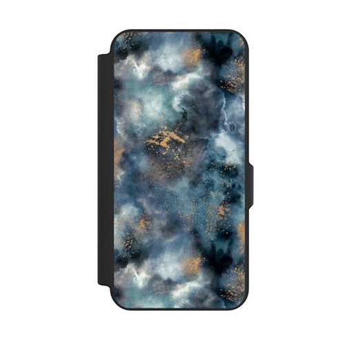 Samsung Galaxy S25 FE NIVOflip Smoky Marble Watercolor Navy