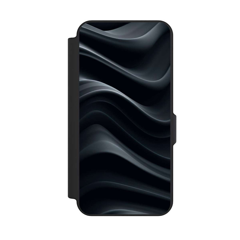 Galaxy S25 FE NIVOflip Black Waves Texture
