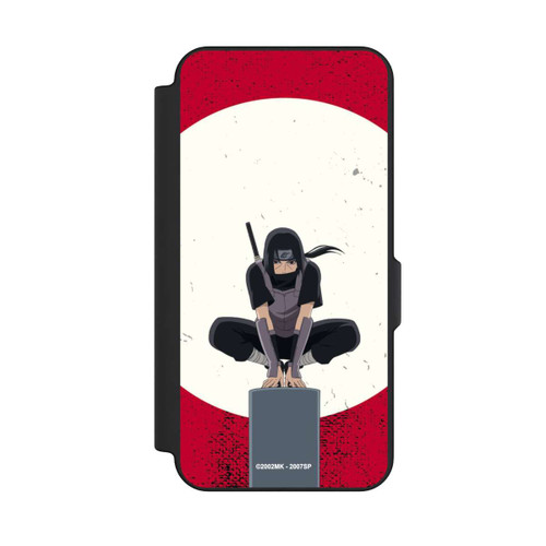 Samsung Galaxy S25 FE NIVOflip Symbole Itachi Uchiha fond rouge