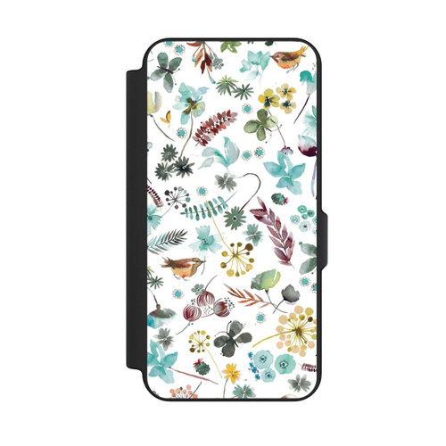 Samsung Galaxy S25 FE NIVOflip Papillon botanique Nature Bleu