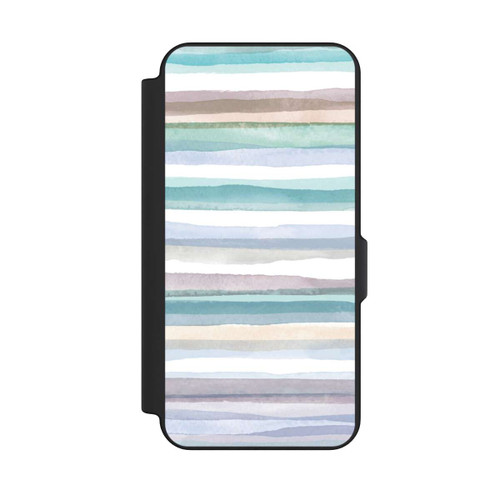 Samsung Galaxy S25 FE NIVOflip Pastellfarbene Streifen Blau