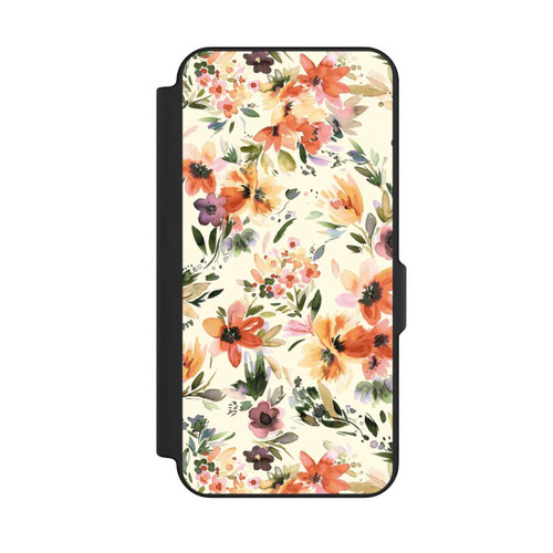 Samsung Galaxy S25 FE NIVOflip Fleurs artistiques d'été Ivoire