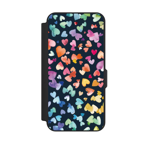 Samsung Galaxy S25 FE NIVOflip Coeurs de la Saint-Valentin noirs