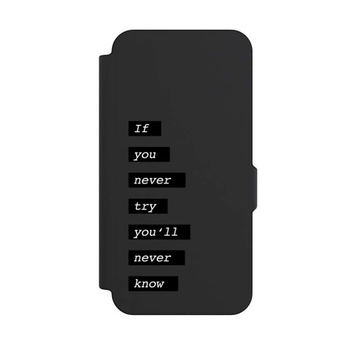 Samsung Galaxy S25 FE NIVOflip If You Try Black Transparent