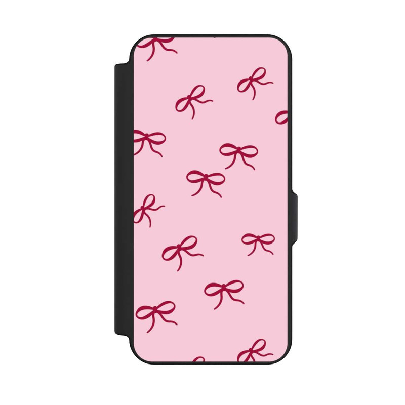Galaxy S25 FE NIVOflip Schleifen Muster Rot Pink