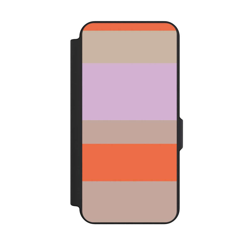 Galaxy S25 FE NIVOflip Moca Lila Orange Stripes