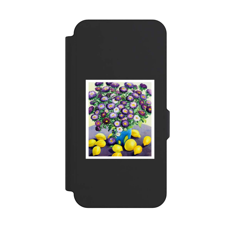 Galaxy S25 FE NIVOflip Purple Asters and Lemons by Christopher Ryland