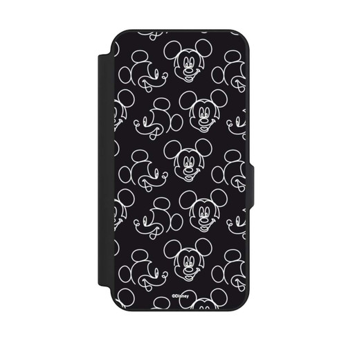 Samsung Galaxy S25 FE NIVOflip Disney Mickey Faces Black Line Art Pattern