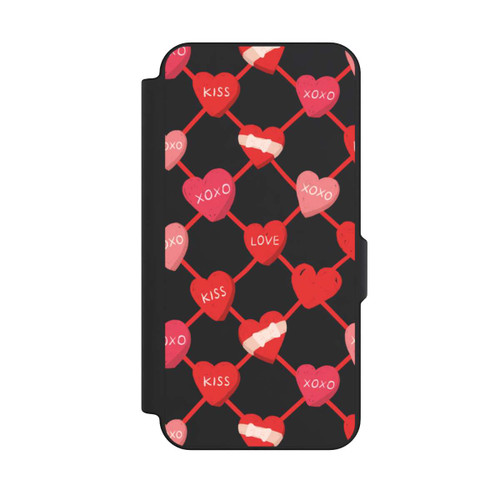 Samsung Galaxy S25 FE NIVOflip Heart Pattern XOXO Red