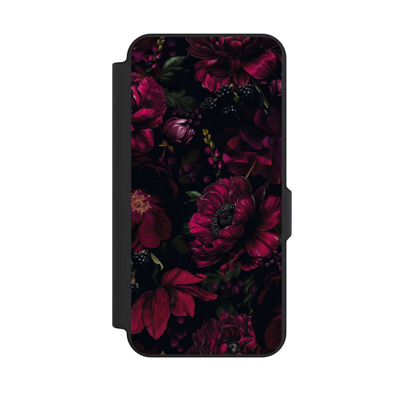 Galaxy S25 FE NIVOflip Dunkle Rote Blumen Liebe