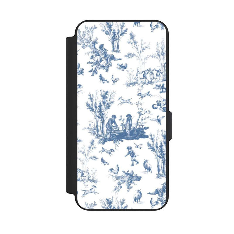 Galaxy S25 FE NIVOflip Blue Landscape Vintage Pattern
