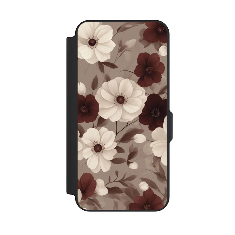 Galaxy S25 FE NIVOflip Negative Flower Bordeaux White with AI