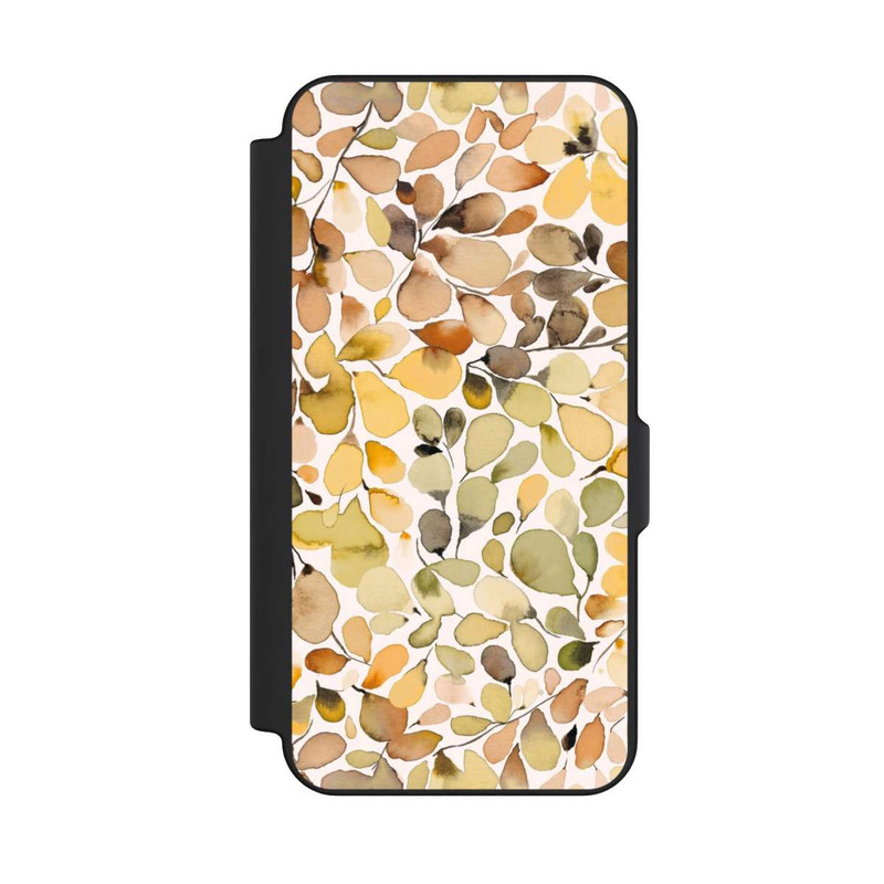 Galaxy S25 FE NIVOflip Eucalyptus Watercolor Leaves Brown Autumn