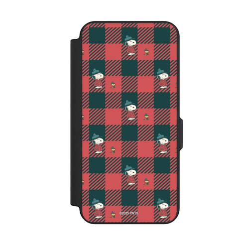 Samsung Galaxy S25 FE NIVOflip Peanuts Red Tartan Pattern