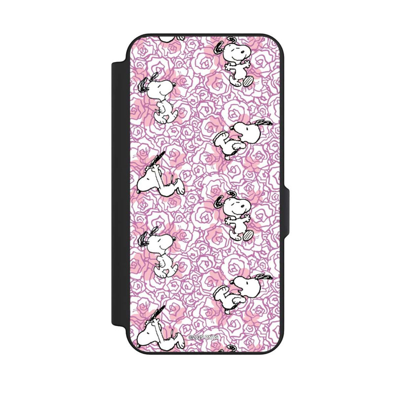 Galaxy S25 FE NIVOflip Peanuts Pink Roses Pattern