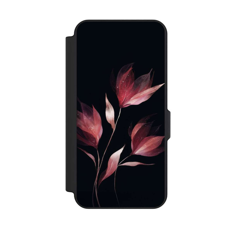 Galaxy S25 FE NIVOflip Burgunderrote Blume Negativ