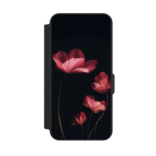 Samsung Galaxy S25 FE NIVOflip Fleurs Bordeaux Noires