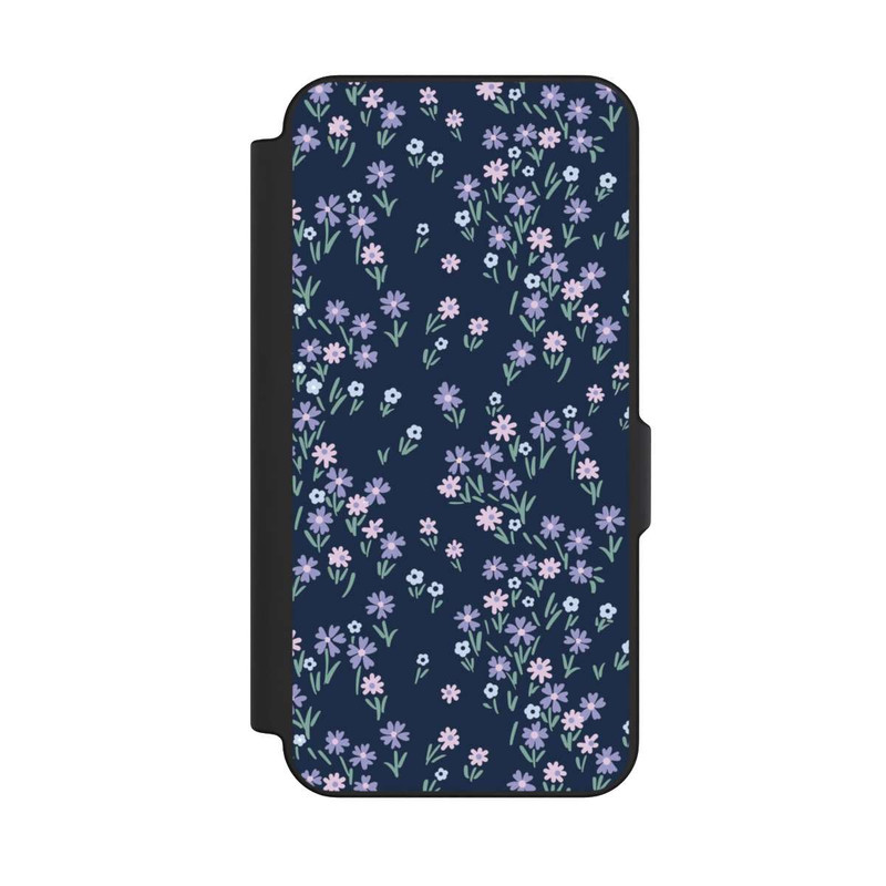 Galaxy S25 FE NIVOflip Dark Blue Floral Theme