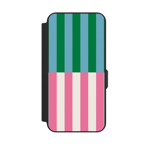Samsung Galaxy S25 FE NIVOflip Motif Rayé Vert Rose
