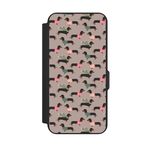 Samsung Galaxy S25 FE NIVOflip Dackel Muster Winter