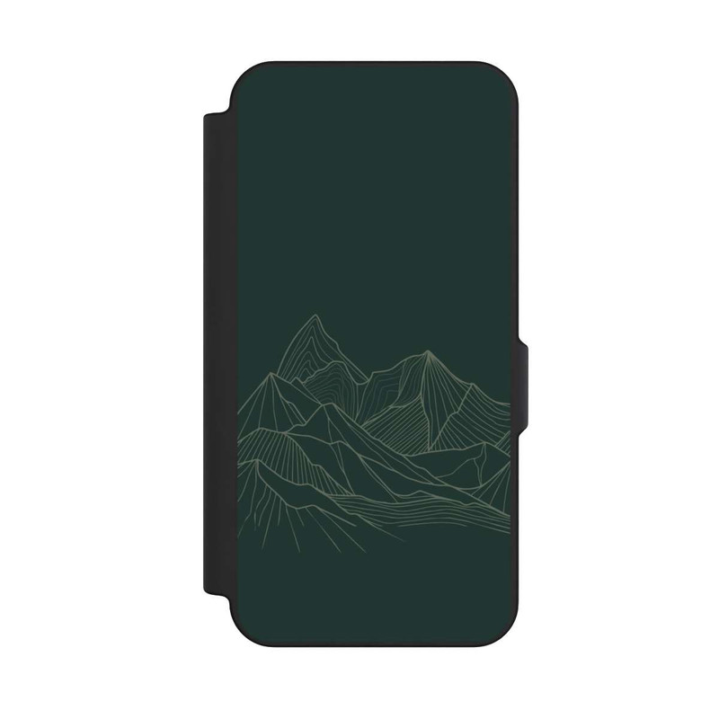 Galaxy S25 FE NIVOflip Berg Line Art Grün