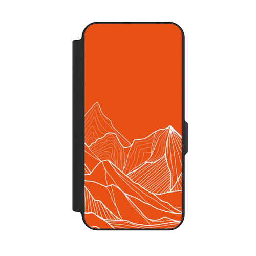 Samsung Galaxy S25 FE NIVOflip Höhenlinien Berg Orange
