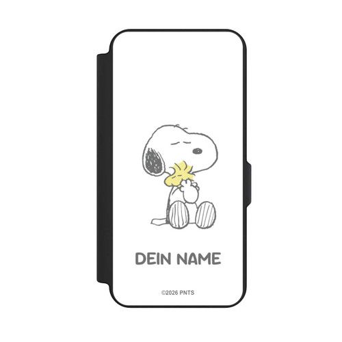 Samsung Galaxy S25 FE NIVOflip Snoopy And Woodstock Cuddling Personalisierbar